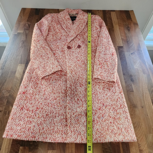 J. Crew Daphne in Italian Tweed Topcoat Faded Guava Nayla Size 0 - Picture 9 of 11